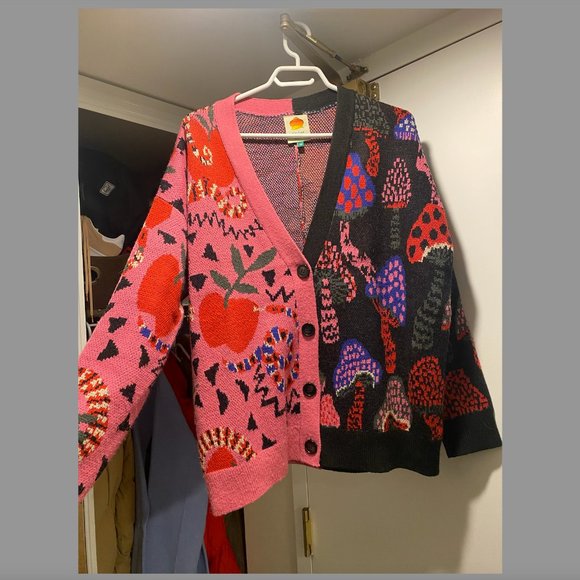 Farm Rio Mixed Snake Mushroom Cardigan - Picture 5 of 6